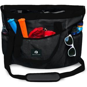 Mesh Beach with Zipper Extra Large Beach Tote Pool Bag